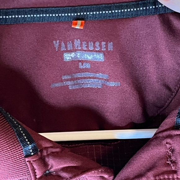 Van Heusen Men’s Large Maroon 1/4 Button Up Long Sleeve Shirt - pre owned - Picture 4 of 4